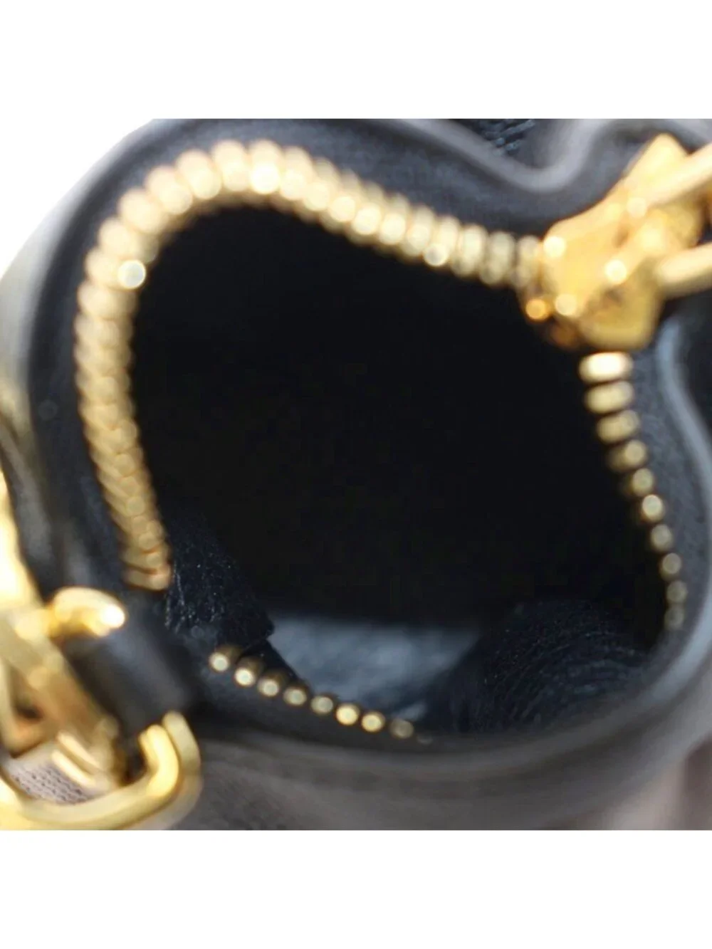 Loewe Elephant Charm Coin Purse Leather Black